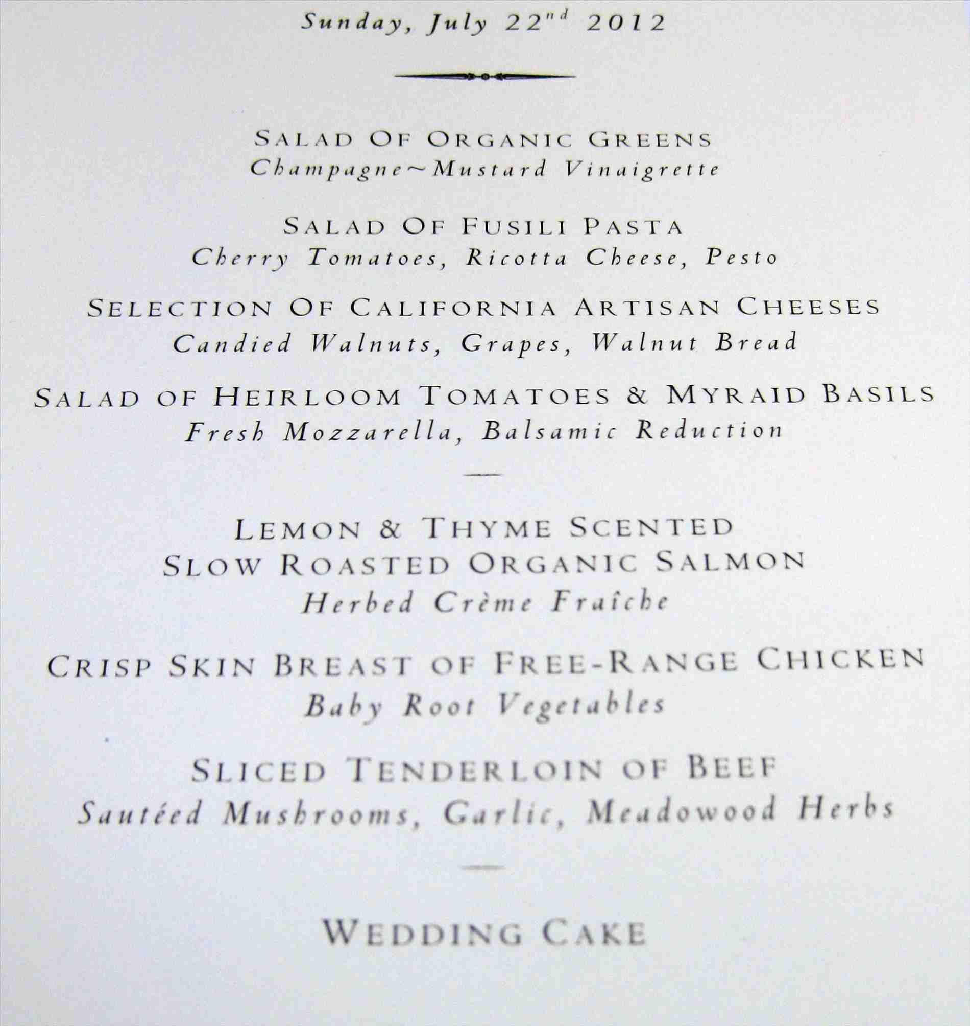 Meadowood Restaurant Menu Farmstead Restaurant